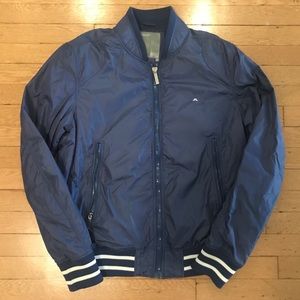 J Lindeberg Varsity Baseball Bomber Jacket Blue
